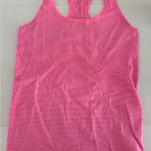 Lululemon Athletica Pink Fitted Sleeveless Tank Top